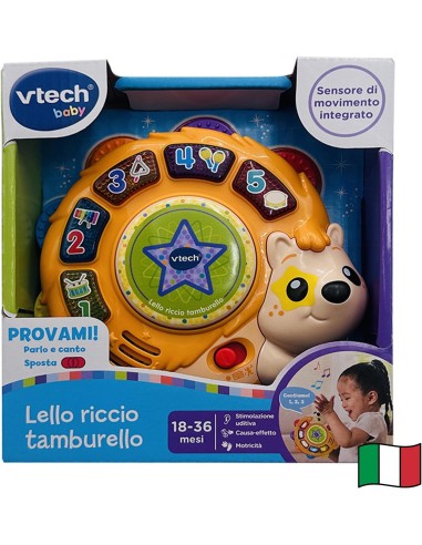 Lello Riccio Tamburello Gioco Musicale Interattivo per Bambini VIT591369 Vtech | Futurartshop.com