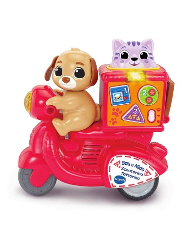 Bau and Miao Delivery Scooter Interactive Toy for Toddlers VIT586607 Vtech | Futurartshop.com