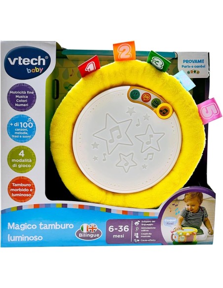 Magic Light-Up Drum Interactive Musical Toy for Kids VIT612549 Vtech | Futurartshop.com