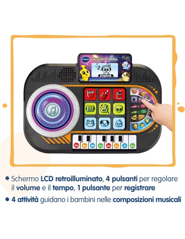 Junior DJ Mix Kids DJ Console with Piano Keys and Lights VIT581407 Vtech | Futurartshop.com