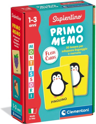 First Memo 30 Tactile Cards 1-3 Years CLE16830 Clementoni | Futurartshop.com