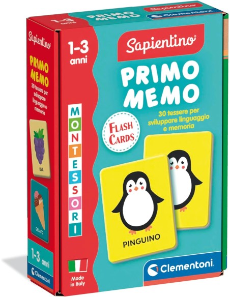 Primo Memo 30 Carte Tattili 1-3 Anni CLE16830 Clementoni | Futurartshop.com