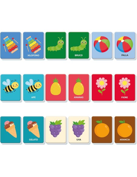 Primo Memo 30 Carte Tattili 1-3 Anni CLE16830 Clementoni | Futurartshop.com