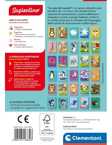 Le Case dei Cuccioli 48 Carte 1 Anno CLE16832 Clementoni | Futurartshop.com