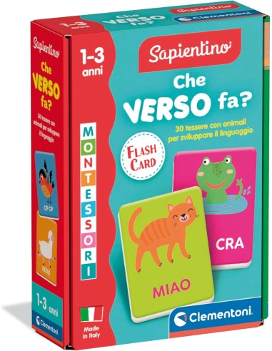 Che Verso Fa 30 Carte Animali 1-3 Anni CLE16831 Clementoni | Futurartshop.com