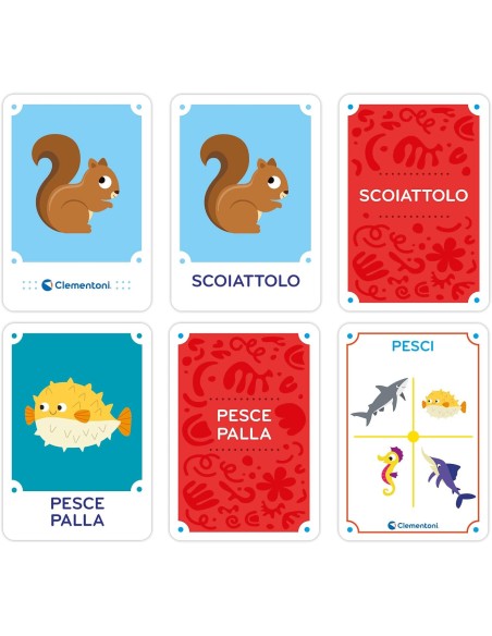 Animal Kingdom 48 Tactile Cards 1-3 Years CLE16479 Clementoni | Futurartshop.com