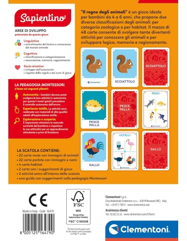 Il Regno degli Animali 48 Carte 1-3 Anni CLE16479 Clementoni | Futurartshop.com