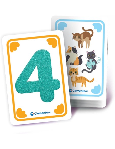 Numeri Tattili 48 Flashcards Montessori 3-5 Anni CLE16837 Clementoni | Futurartshop.com