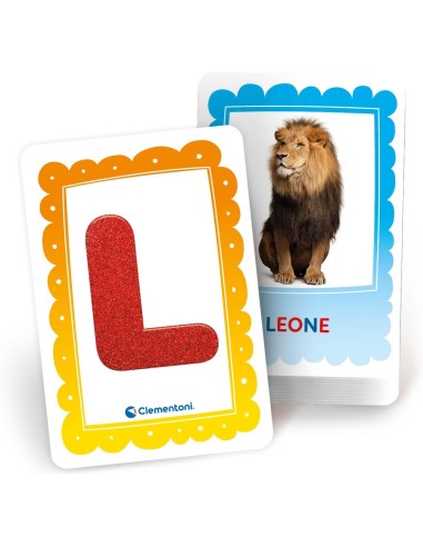 Tactile Alphabet 48 Flashcards Montessori 2-5 Years CLE16838 Clementoni | Futurartshop.com