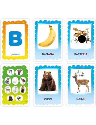 Alfabeto Tattile 48 Flashcards Montessori 2-5 Anni CLE16838 Clementoni | Futurartshop.com