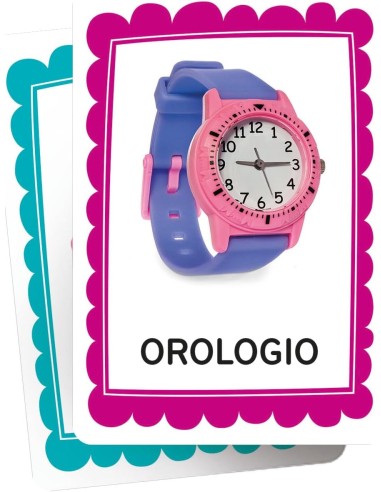 Prime Parole 48 Flashcards Montessori 2-5 Anni CLE16835 Clementoni | Futurartshop.com