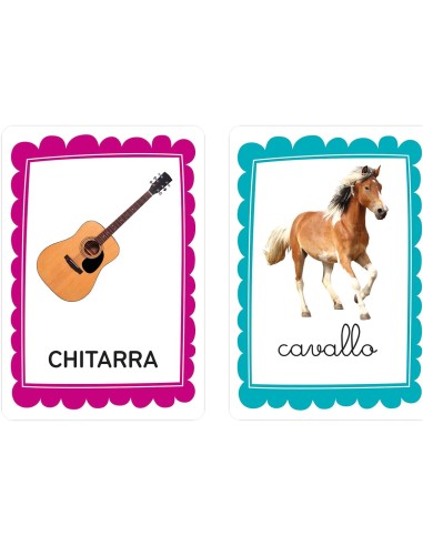 Prime Parole 48 Flashcards Montessori 2-5 Anni CLE16835 Clementoni | Futurartshop.com
