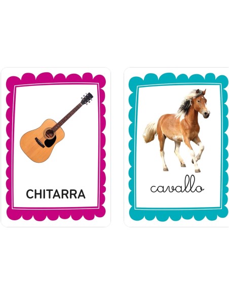 Prime Parole 48 Flashcards Montessori 2-5 Anni CLE16835 Clementoni | Futurartshop.com
