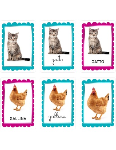 Prime Parole 48 Flashcards Montessori 2-5 Anni CLE16835 Clementoni | Futurartshop.com
