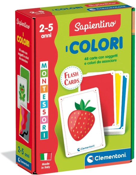 I Colori 48 Flashcards Montessori 2-5 Anni CLE16836 Clementoni | Futurartshop.com