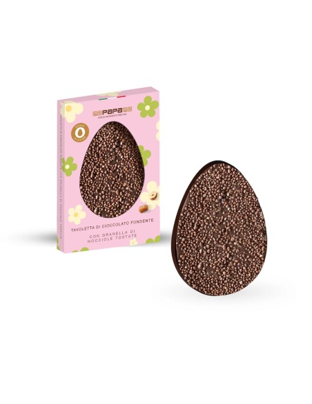 Tavoletta Fondente Forma Uovo Granella Nocciole 220g DOL1PQ010420  | Futurartshop.com