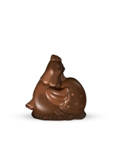 Dark Chocolate Easter Hen with Egg Figure 120g DOL1PQ105012  | Futurartshop.com 2