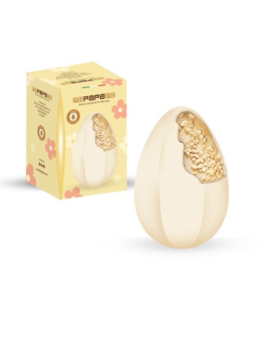Uovo Esagonale Cioccolato Bianco Mandorle Salate 350g DOL1PQ010400  | Futurartshop.com