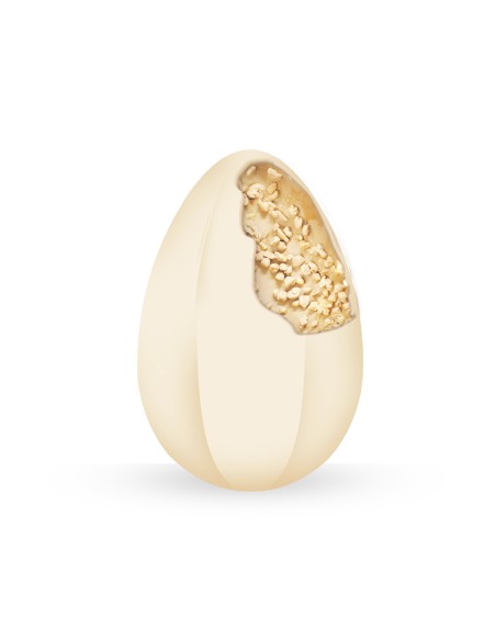 Hexagonal White Chocolate Easter Egg Salted Almonds 350g DOL1PQ010400  | Futurartshop.com