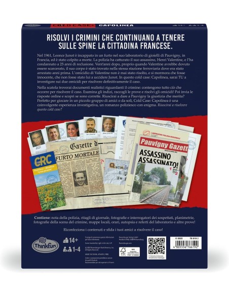Cold Case 4 Capolinea Gioco da Tavolo Investigativo 14+ RAV76619 Ravensburger | Futurartshop.com