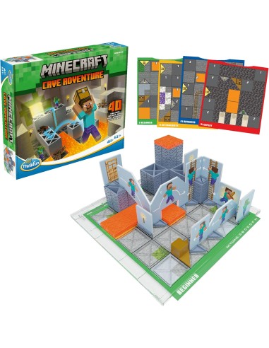Minecraft Cave Adventure Gioco di Logica Puzzle 40 Sfide 8+ RAV76700 Ravensburger | Futurartshop.com
