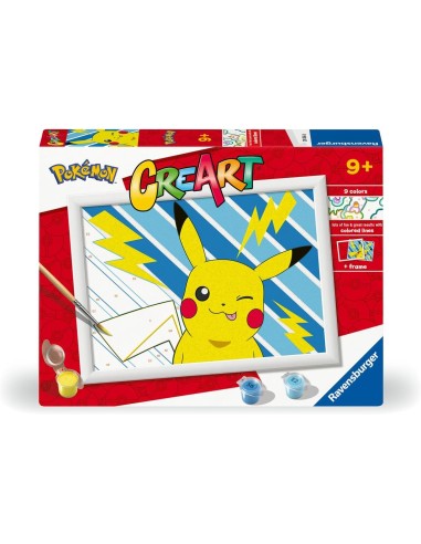 CreArt Pokémon Cheeky Pikachu Paint by Numbers 24x18 cm 9+ RAV25556 Ravensburger | Futurartshop.com