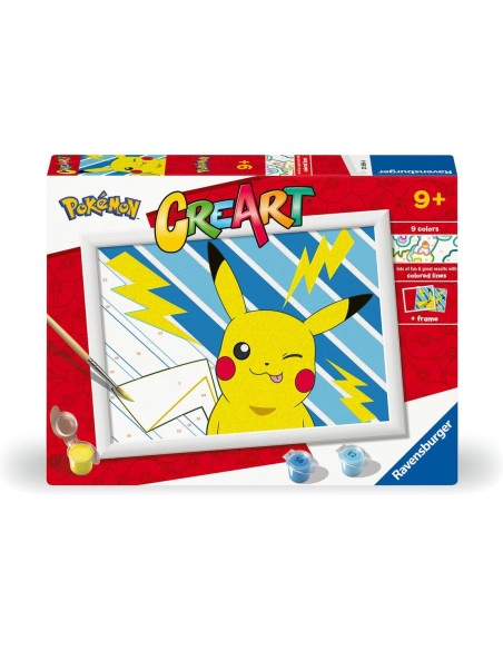 CreArt Pokémon Cheeky Pikachu Paint by Numbers 24x18 cm 9+ RAV25556 Ravensburger | Futurartshop.com