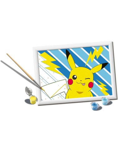 CreArt Pokémon Pikachu Dipingi con i Numeri 24x18 cm 9+ RAV25556 Ravensburger | Futurartshop.com
