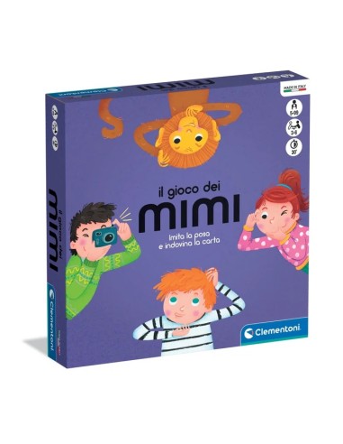 The Mime Board Game – 90 Cards Animals Jobs Actions 3-6 Players Ages 5+ CLE16908 Clementoni | Futurartshop.com