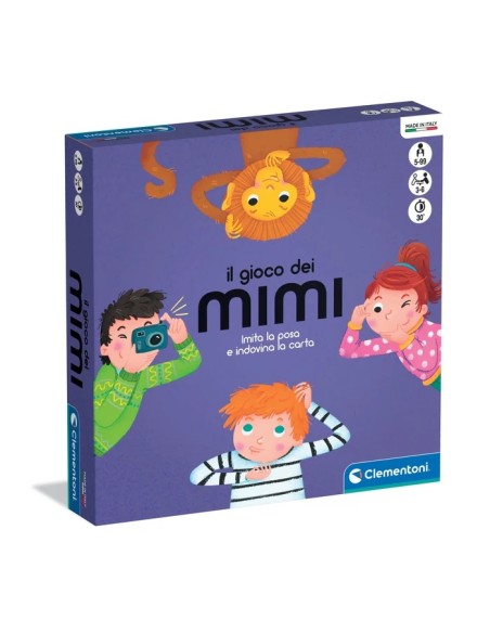 The Mime Board Game – 90 Cards Animals Jobs Actions 3-6 Players Ages 5+ CLE16908 Clementoni | Futurartshop.com