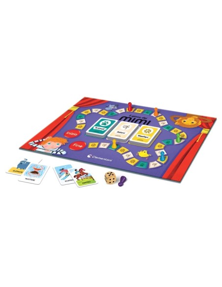 The Mime Board Game – 90 Cards Animals Jobs Actions 3-6 Players Ages 5+ CLE16908 Clementoni | Futurartshop.com