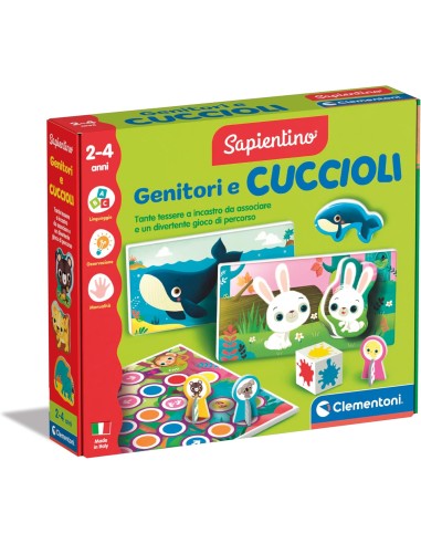 Sapientino Genitori e Cuccioli Flashcard Animali 2+ CLE16852 Clementoni | Futurartshop.com