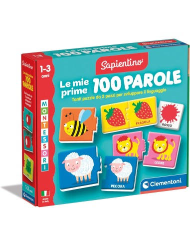 Sapientino Montessori My First 100 Words Puzzle Game 1+ CLE16851 Clementoni | Futurartshop.com