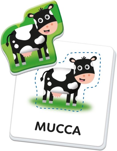 Sapientino Montessori Parole in Fattoria Puzzle Tattile 1+ CLE16864 Clementoni | Futurartshop.com