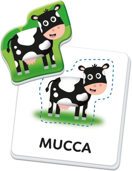 Sapientino Montessori Farm Words Tactile Puzzle Game 1+ CLE16864 Clementoni | Futurartshop.com