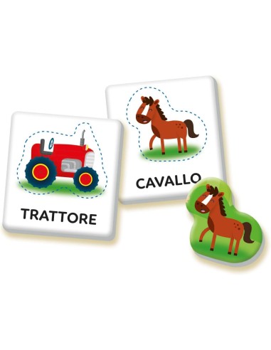Sapientino Montessori Parole in Fattoria Puzzle Tattile 1+ CLE16864 Clementoni | Futurartshop.com