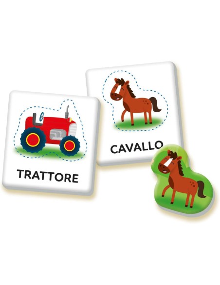 Sapientino Montessori Farm Words Tactile Puzzle Game 1+ CLE16864 Clementoni | Futurartshop.com