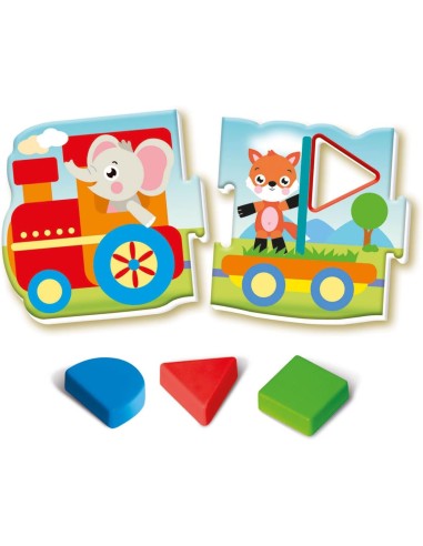 Sapientino Montessori Shape Sorter Train Puzzle Game 1+ CLE16865 Clementoni | Futurartshop.com