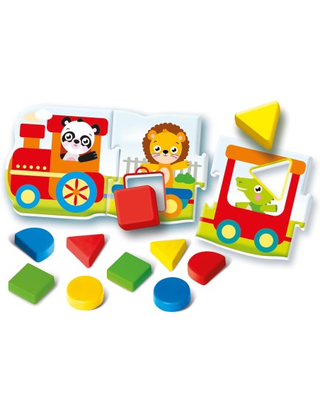 Sapientino Montessori Il Trenino delle Forme Puzzle 1+ CLE16865 Clementoni | Futurartshop.com