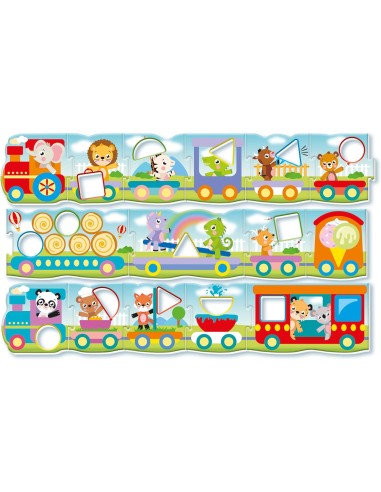 Sapientino Montessori Il Trenino delle Forme Puzzle 1+ CLE16865 Clementoni | Futurartshop.com