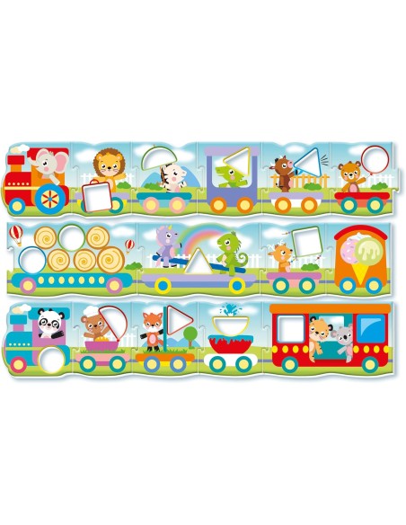 Sapientino Montessori Il Trenino delle Forme Puzzle 1+ CLE16865 Clementoni | Futurartshop.com