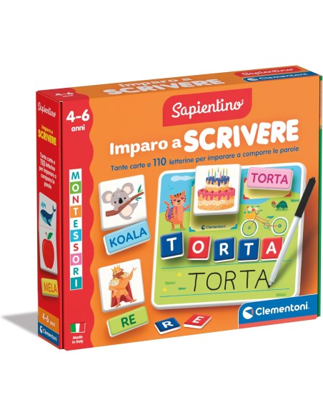 Sapientino Montessori Imparo a Scrivere Lavagna 3+ CLE16859 Clementoni | Futurartshop.com