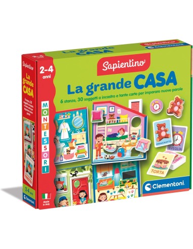 Sapientino Montessori La Grande Casa Puzzle 6 Stanze 2+ CLE16853 Clementoni | Futurartshop.com