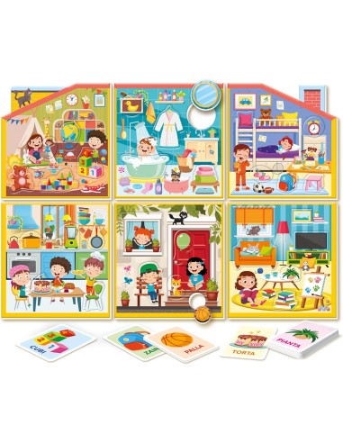 Sapientino Montessori The Big House Puzzle Game Ages 2+ CLE16853 Clementoni | Futurartshop.com