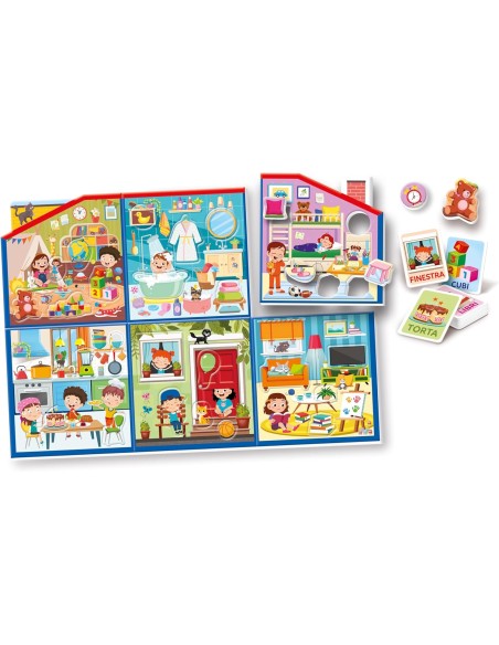 Sapientino Montessori La Grande Casa Puzzle 6 Stanze 2+ CLE16853 Clementoni | Futurartshop.com