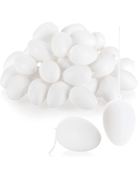 Sacchetto Appendino Uova Bianche 6cm Decorazione Pasqua 12pz DUE422480 Futurart | Futurartshop.com