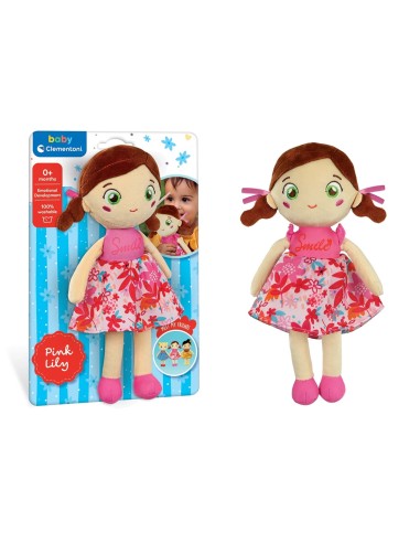 Pinky Lily Terry Soft Doll Bambolina Morbida CLE17603 Clementoni | Futurartshop.com