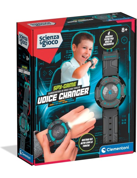 Spy Game Camuffatore di Voce con Torcia Agente Segreto CLE19418 Clementoni | Futurartshop.com
