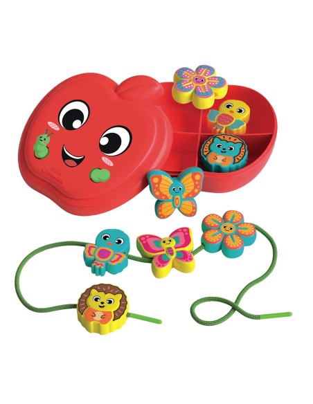 Happy Apple & Friends Lacing Game Montessori CLE17600 Clementoni | Futurartshop.com