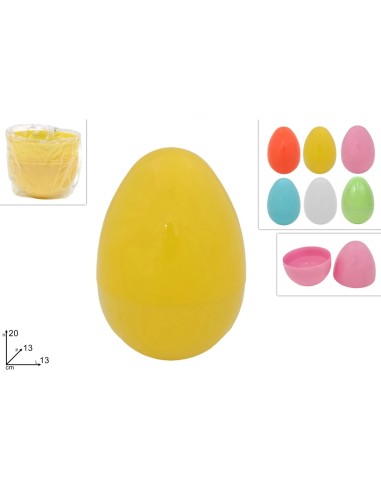 Uova Pasqua Plastica 20cm 6 Colori Assortiti Decorazione DUE333731 Futurart | Futurartshop.com